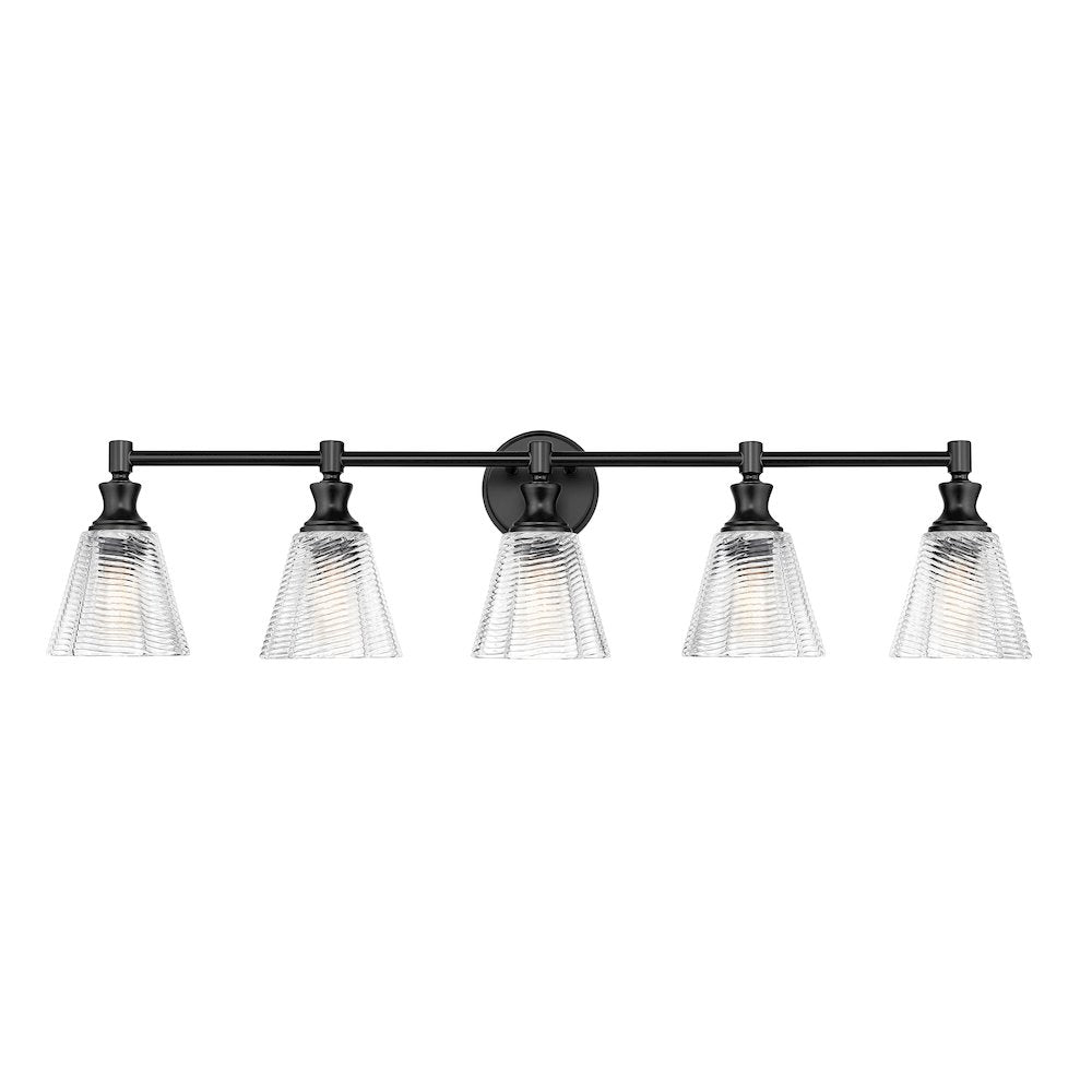 Auden 5 Light Matte Black Vanity