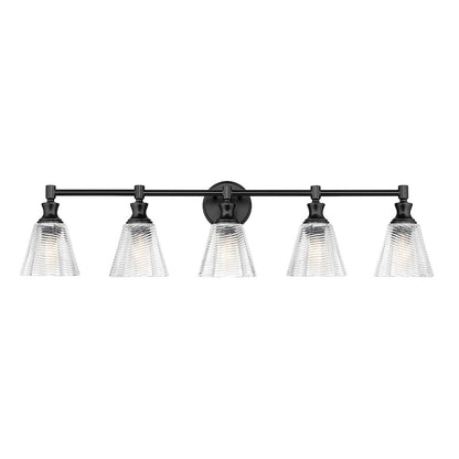 Auden 5 Light Matte Black Vanity