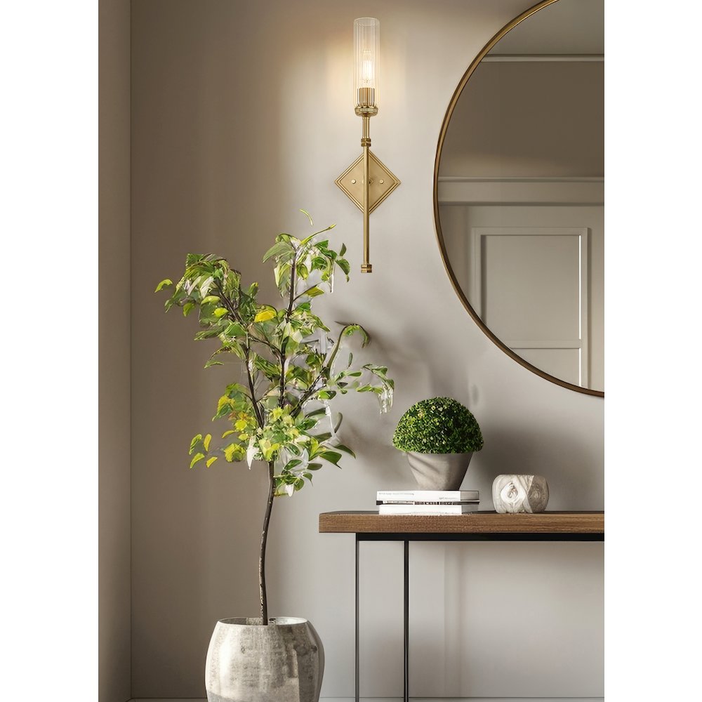 Z-Lite 1 Light Wall Sconce, Modern Gold