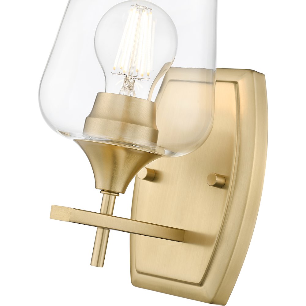 Z-Lite 1 Light Wall Sconce, Burnished Brass