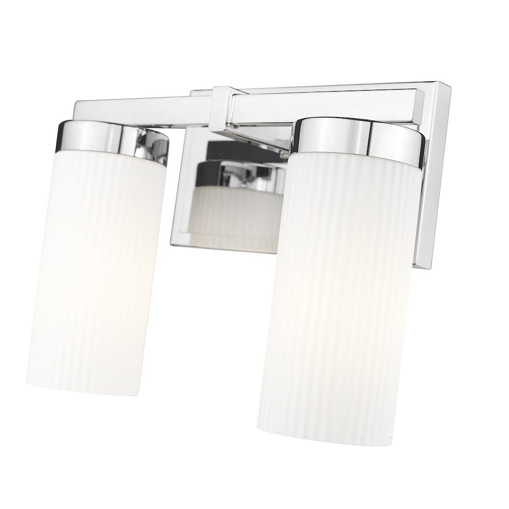 Z-Lite Danica 2 Light Vanity in Chrome color, Steel frame
