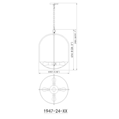 Z-Lite 4 Light Pendant