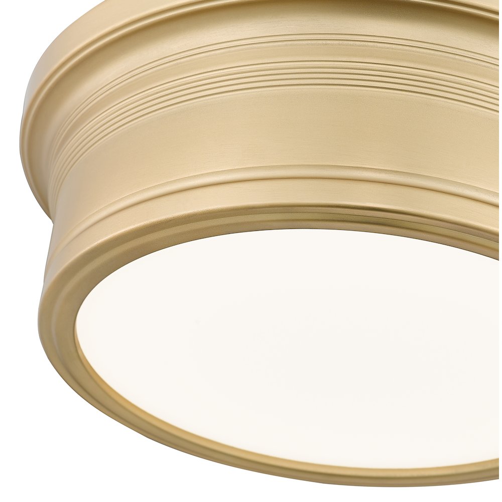 Z-Lite 1 Light Flush Mount, Modern Gold