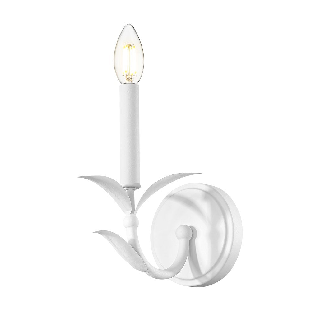 Z-Lite 1 Light Wall Sconce, Textured White