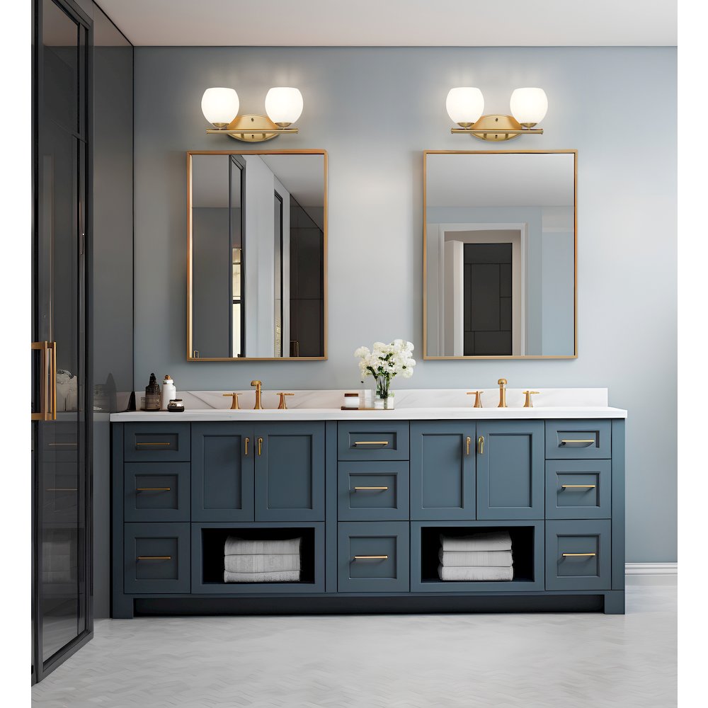 Z-Lite 2 Light Vanity, Modern Gold