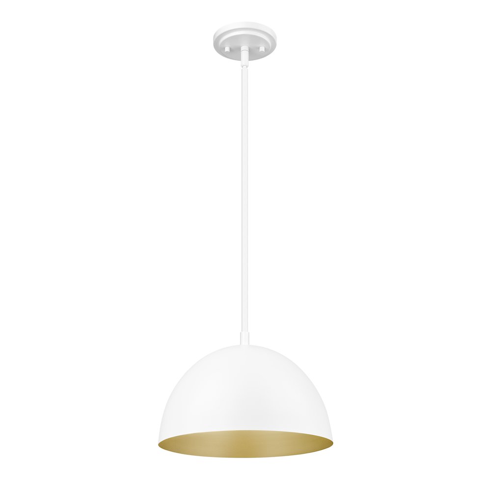 Z-Lite 1 Light Pendant, Matte White