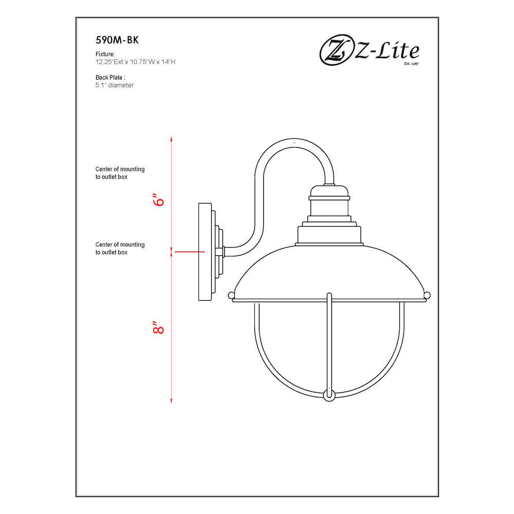 Z-Lite 1 Light Outdoor Wall Light