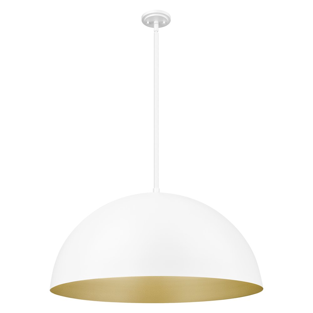 Z-Lite 3 Light Pendant, Matte White