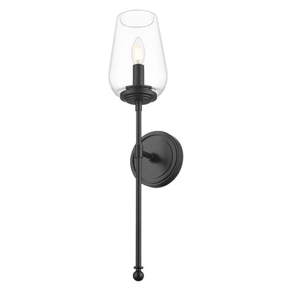Z-Lite 1 Light Wall Sconce, Matte Black
