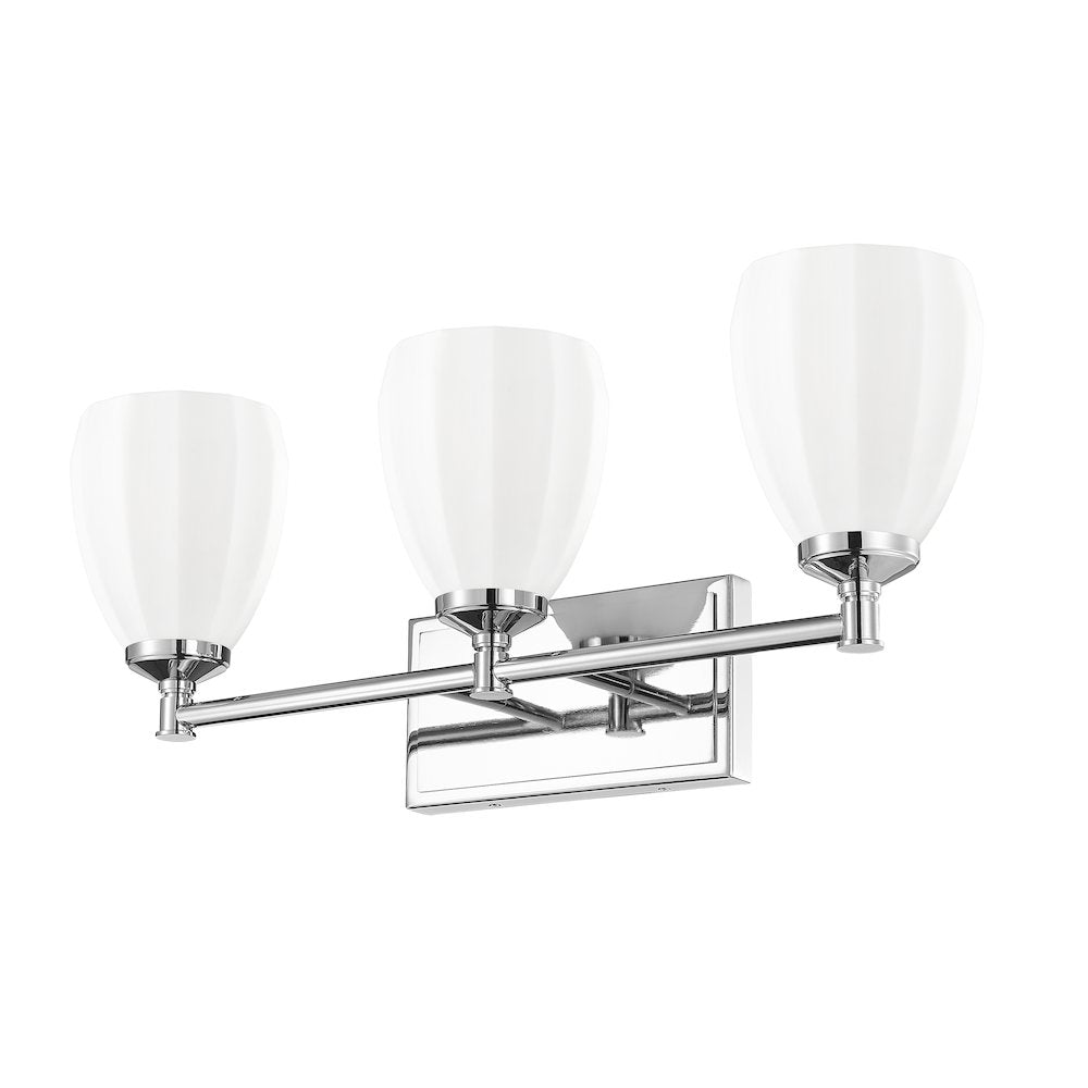Z-Lite Oren 3 Light Vanity in Chrome  color, Steel frame