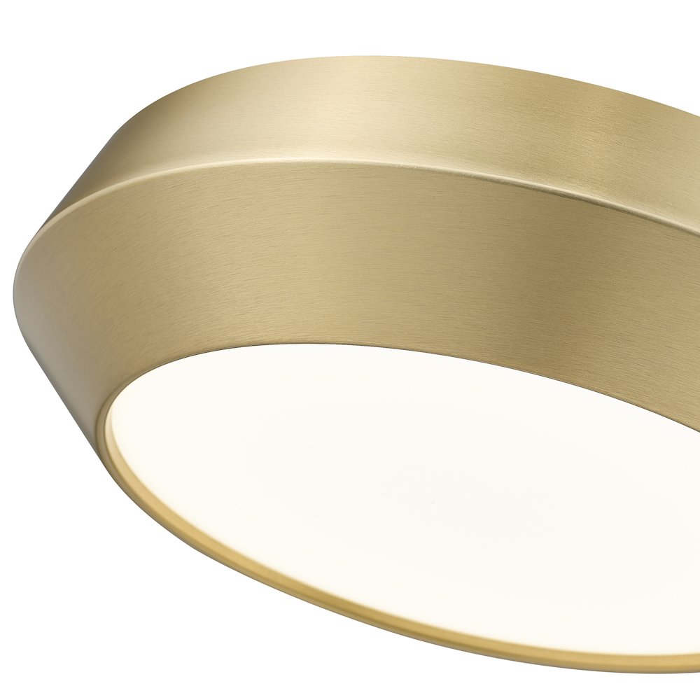 Z-Lite 1 Light Flush Mount, Modern Gold