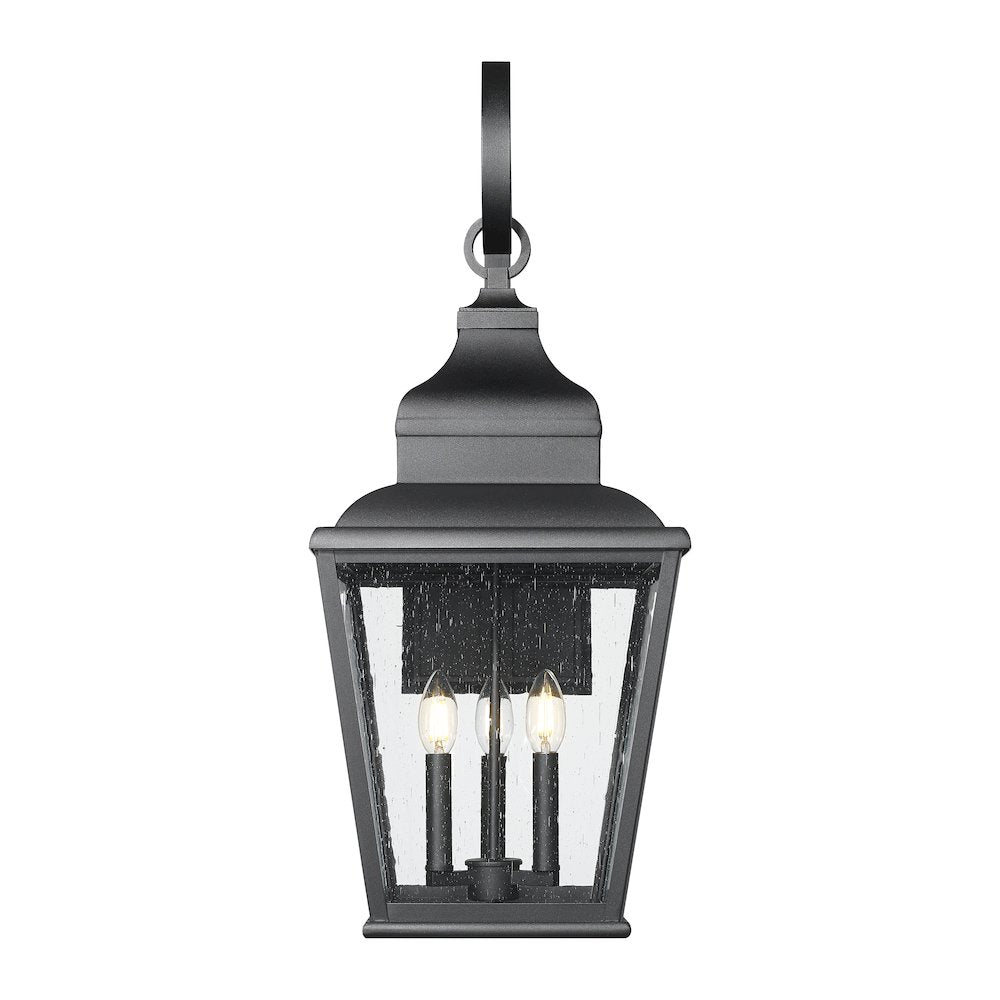 Z-Lite 3 Light Outdoor Wall Light, Sand Black