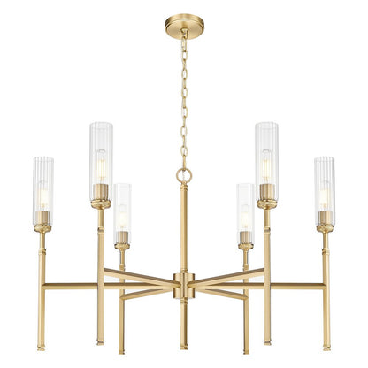 Z-Lite 6 Light Chandelier, Modern Gold
