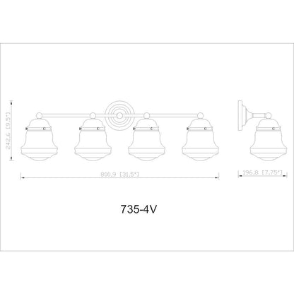Z-Lite 4 Light Vanity
