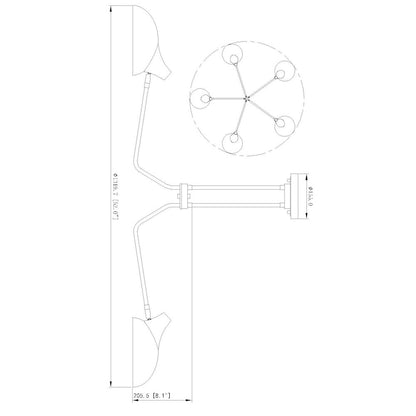 Z-Lite 5 Light Semi Flush Mount