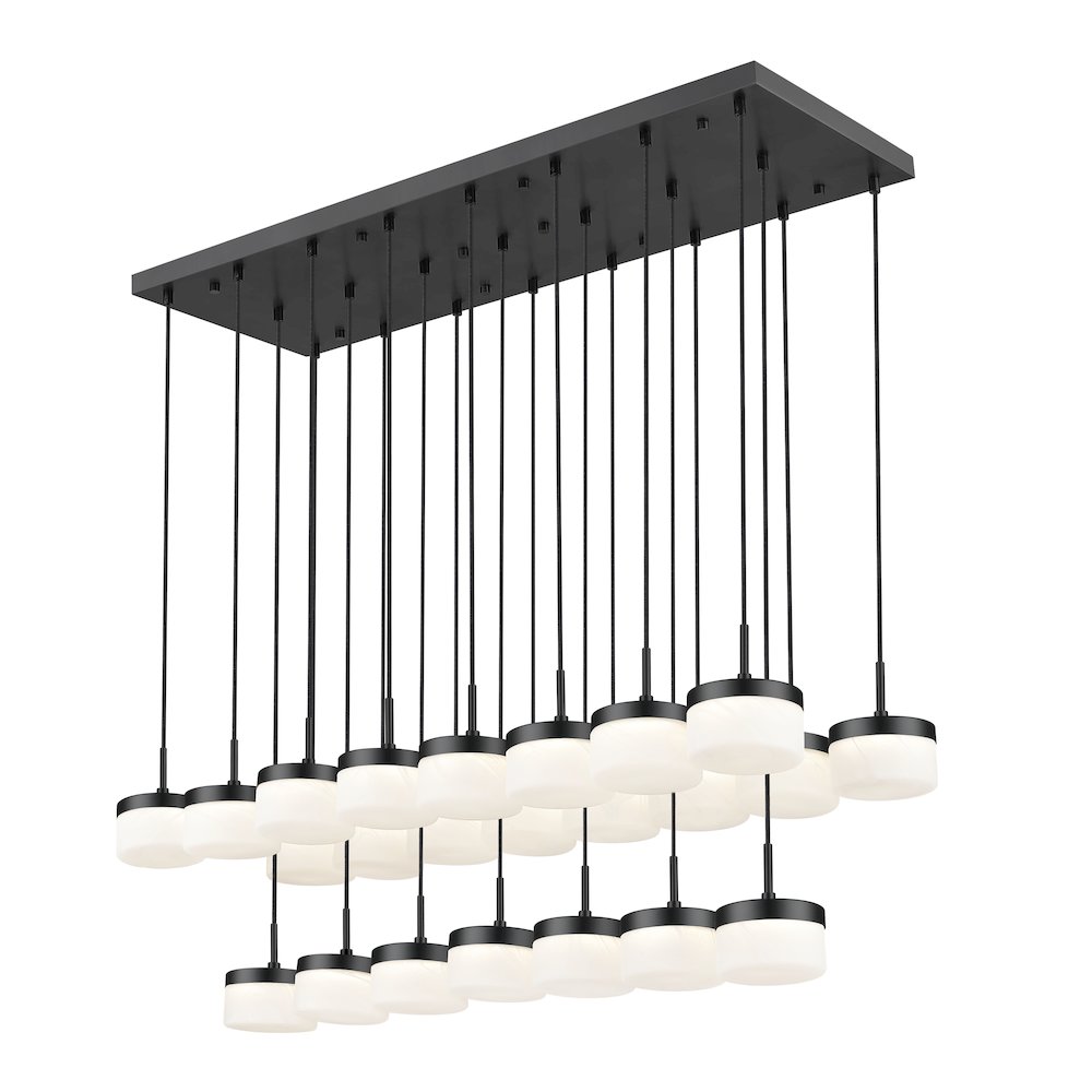 Z-Lite 23 Light Linear Chandelier, Matte Black