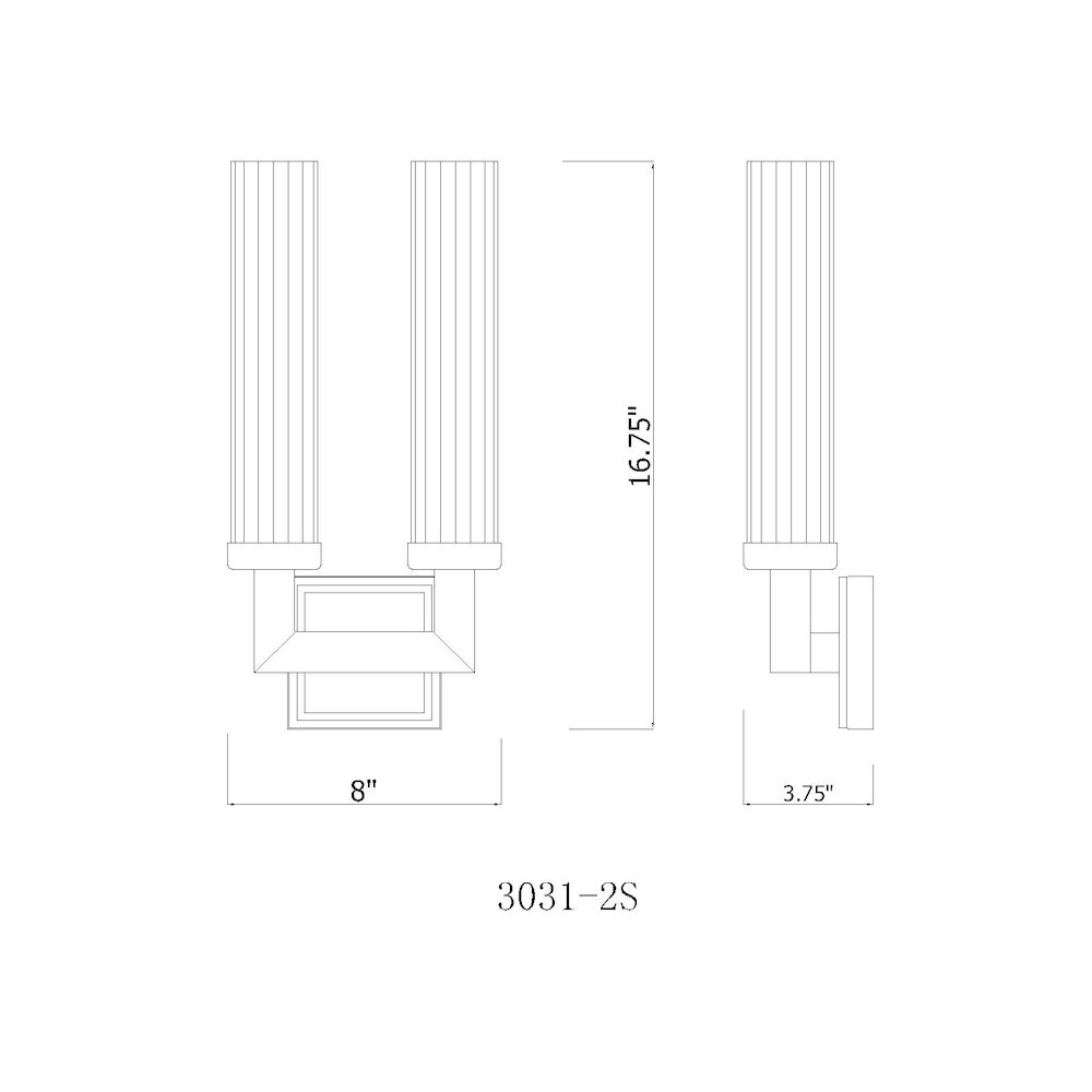 Z-Lite Beau 2 Light Wall Sconce in Polished Nickel Frame Finish