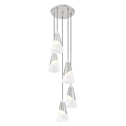 Z-Lite Aimie 5 Light Chandelier, Brushed Nickel