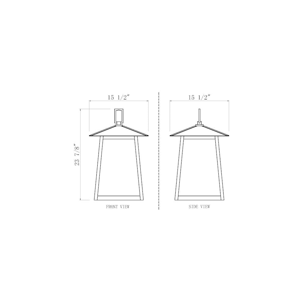 Z-Lite 5 Light Outdoor Chain Mount Ceiling Fixture
