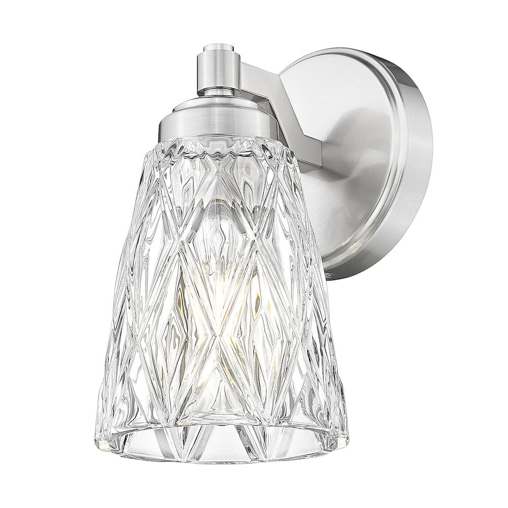 Z-Lite 1 Light Wall Sconce, Brushed Nickel