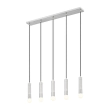 Z-Lite Stari 5 Light Linear Chandelier in Brushed Nickel color, Steel frame