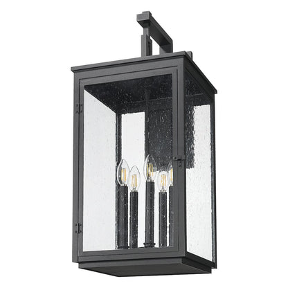 Z-Lite Hartwell 5 Light Outdoor Wall Light in Sand Black color, Aluminum frame