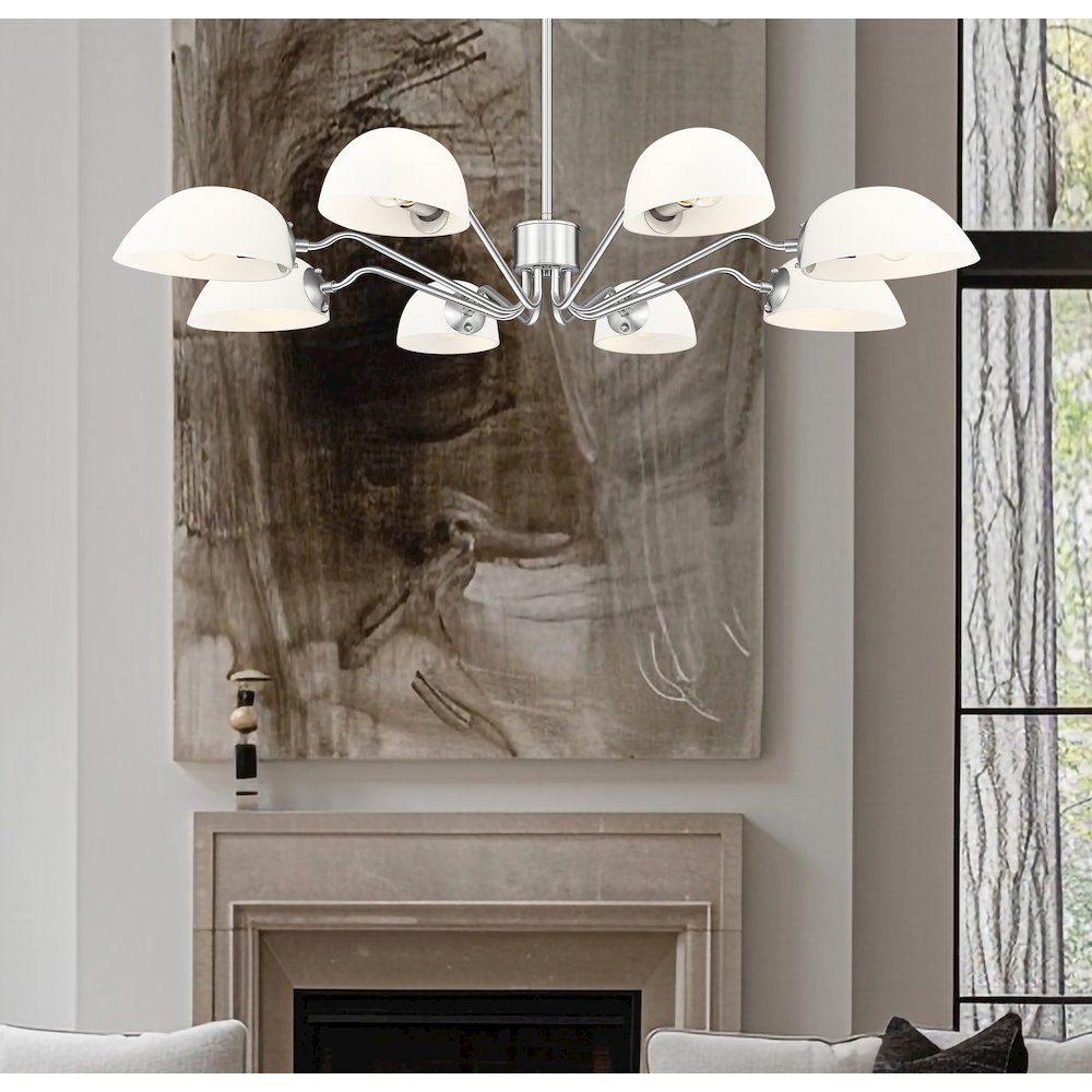 Z-Lite 8 Light Chandelier, Brushed Nickel