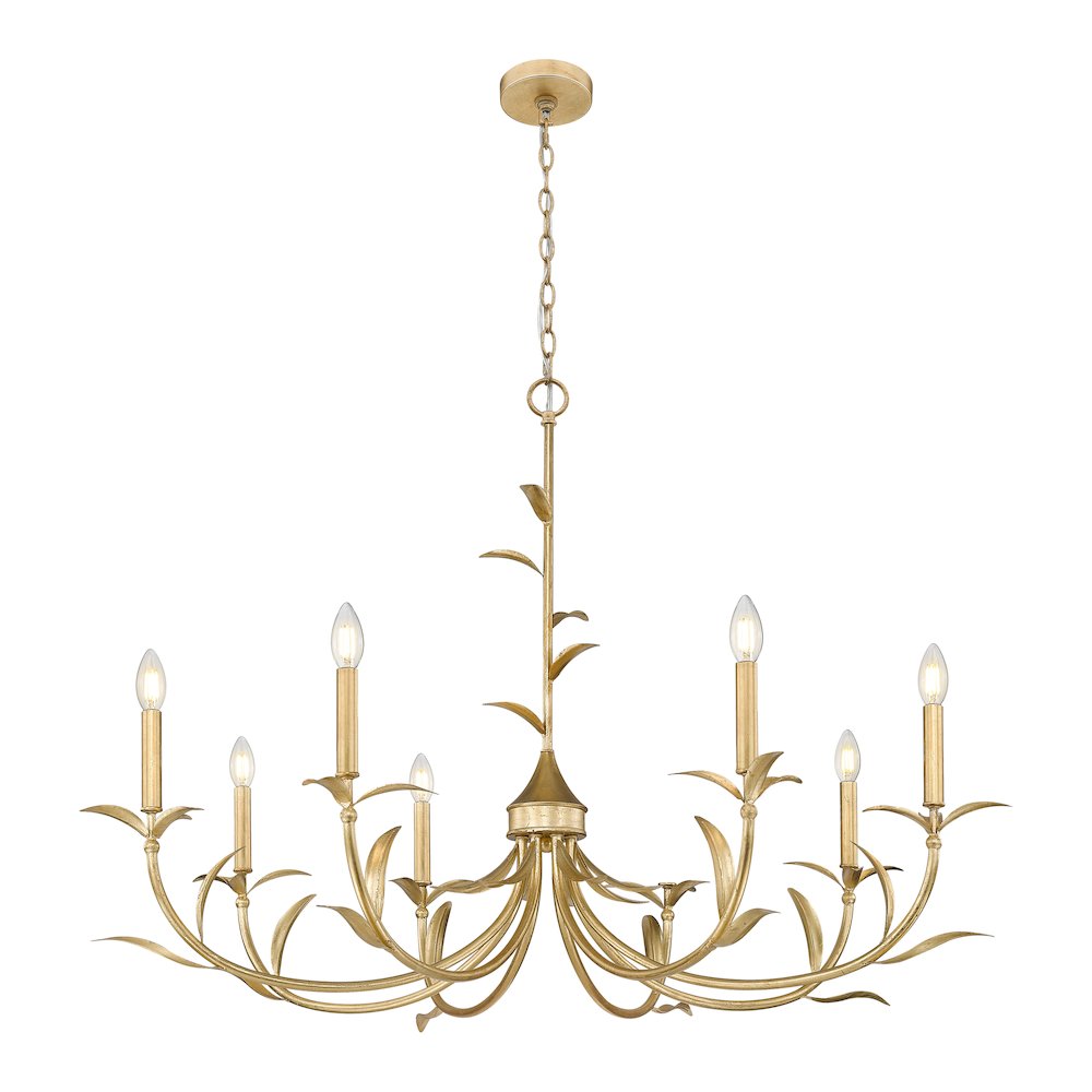 Z-Lite 8 Light Chandelier, Gold Leaf
