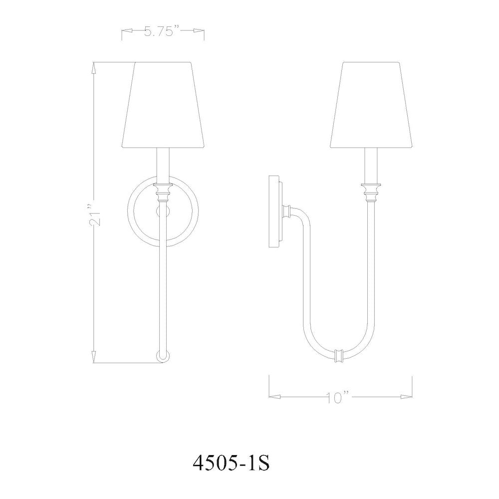 Z-Lite 1 Light Wall Sconce, Matte Black