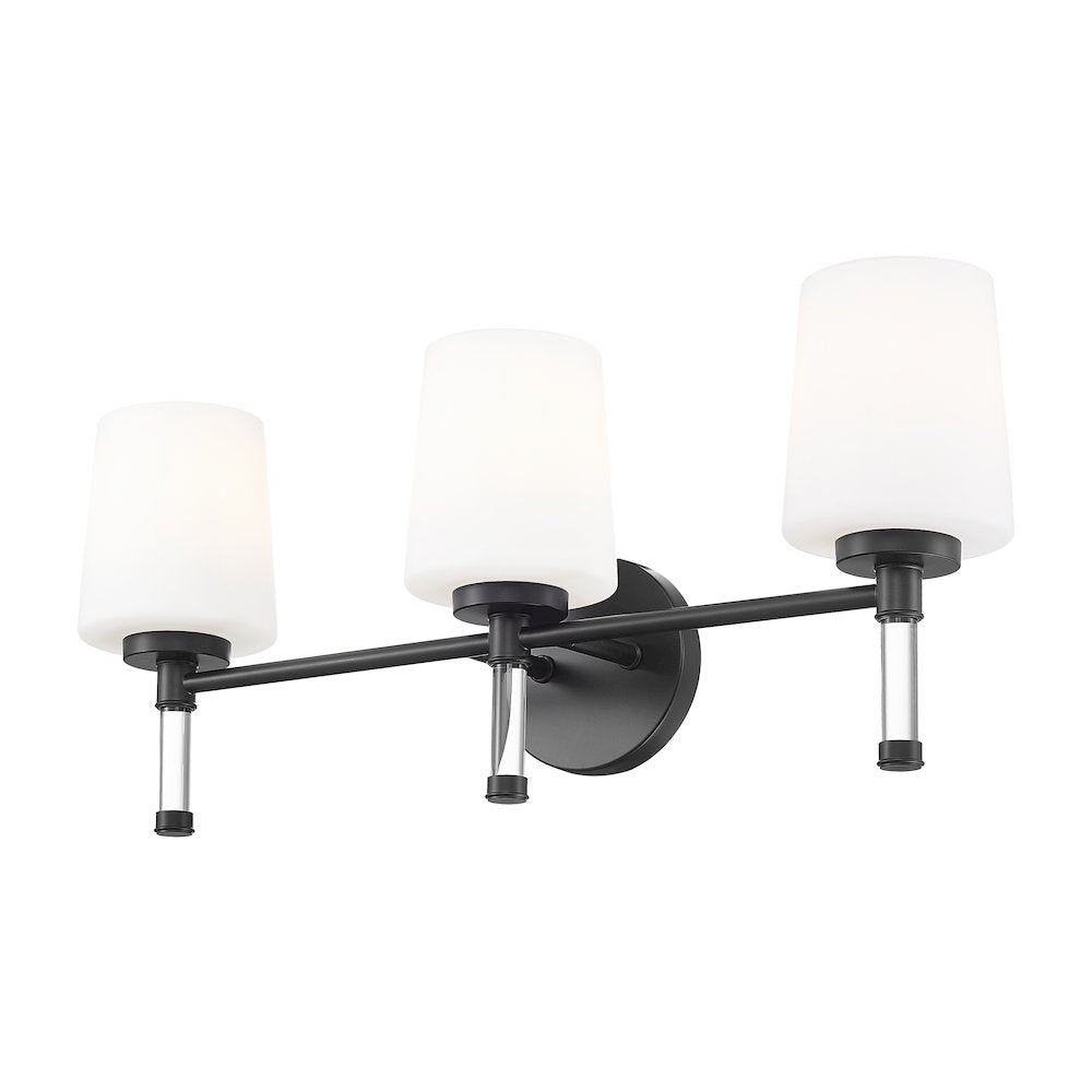 Z-Lite 3 Light Vanity, Matte Black