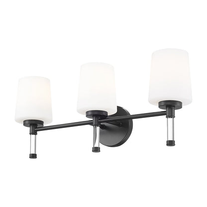 Z-Lite 3 Light Vanity, Matte Black