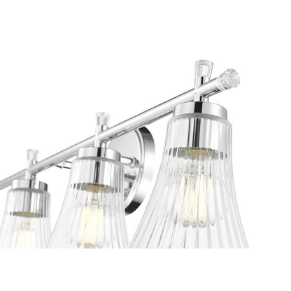 Z-Lite Belle 4 Light Vanity in Chrome color, Steel frame