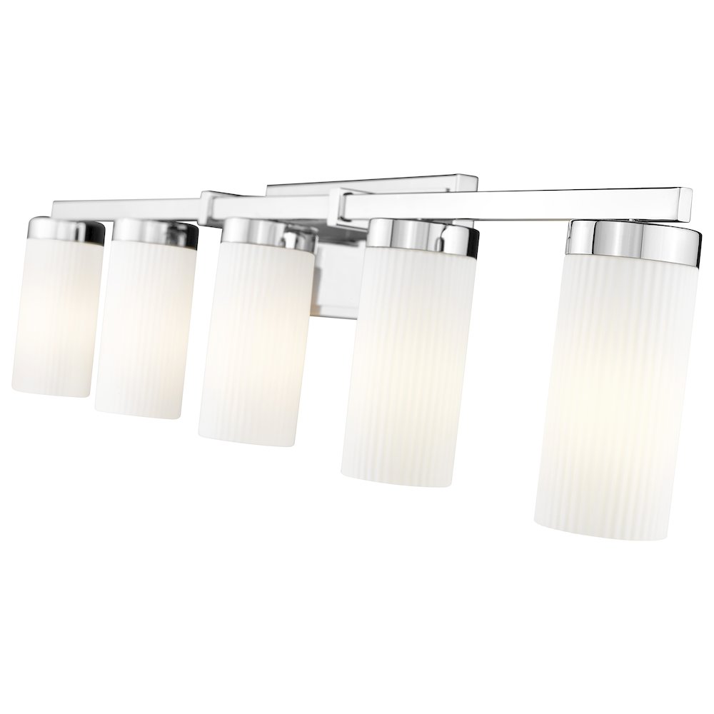 Z-Lite Danica 5 Light Vanity in Chrome color, Steel frame