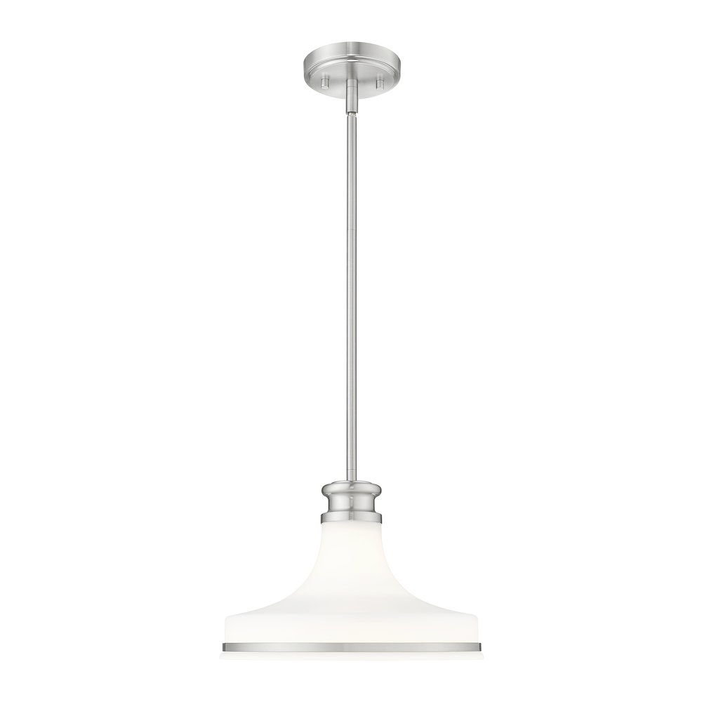 Z-Lite 1 Light Pendant, Brushed Nickel