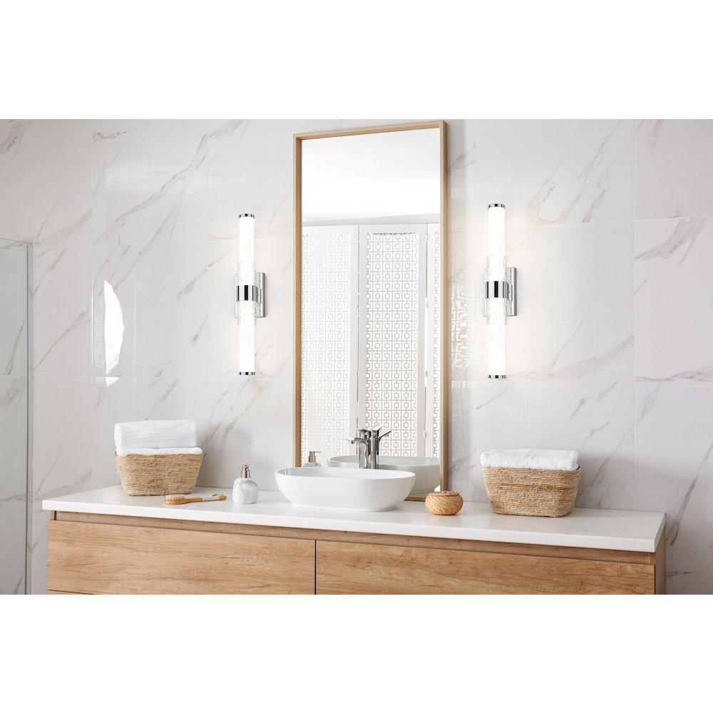 Z-Lite Egon 1 Light Vanity in Chrome color, Steel frame