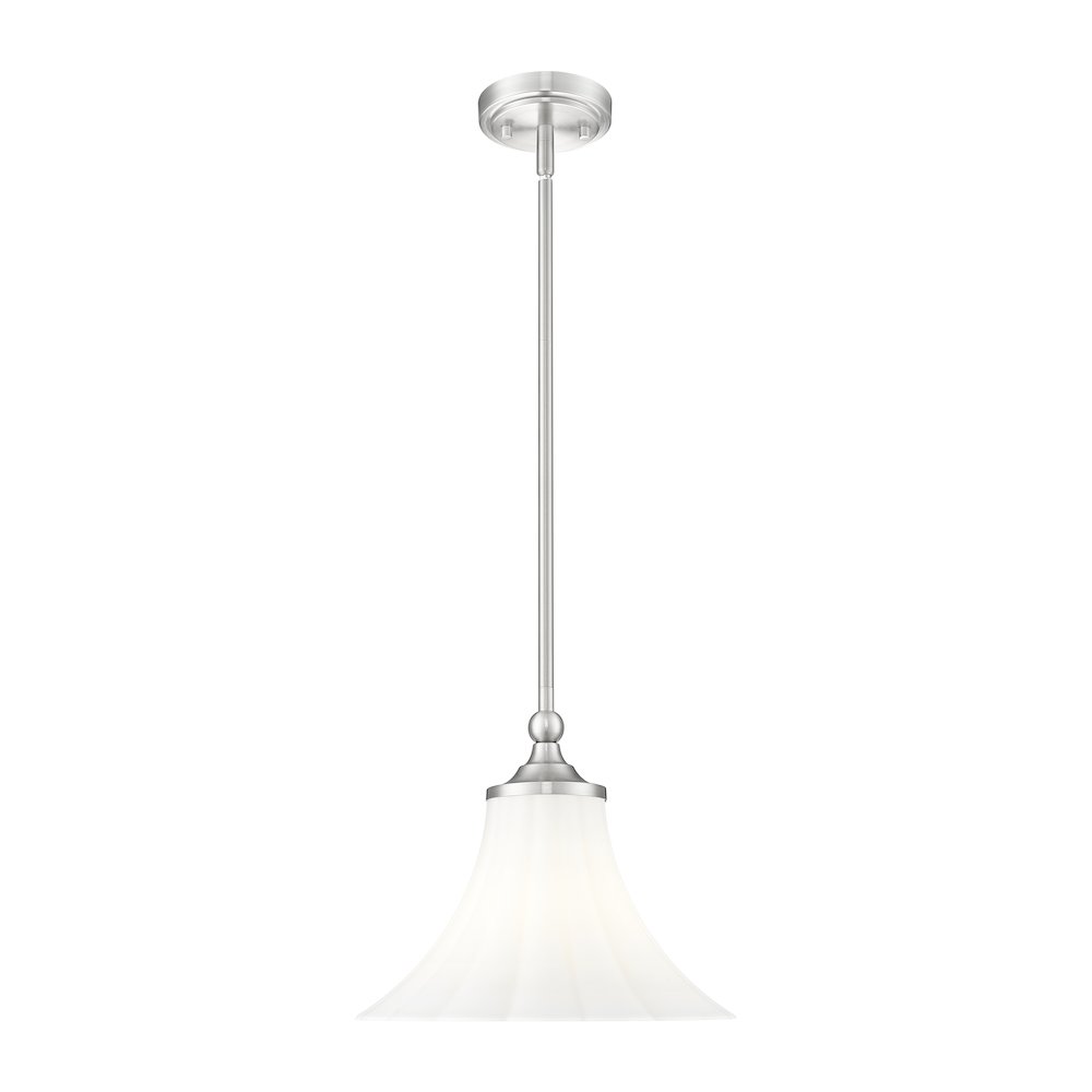 Z-Lite 1 Light Pendant, Brushed Nickel