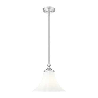Z-Lite 1 Light Pendant, Brushed Nickel