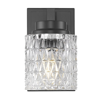 Z-Lite 1 Light Wall Sconce, Matte Black
