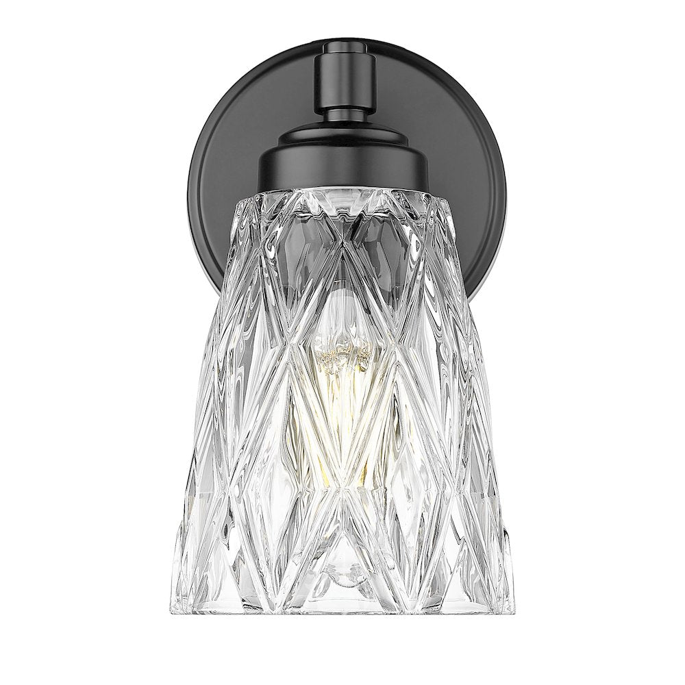 Z-Lite 1 Light Wall Sconce, Matte Black