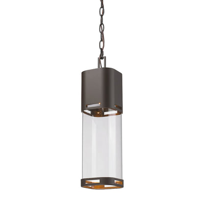 Z-Lite Lestat 1 Light Outdoor Chain Mount Ceiling Fixture, Deep Bronze