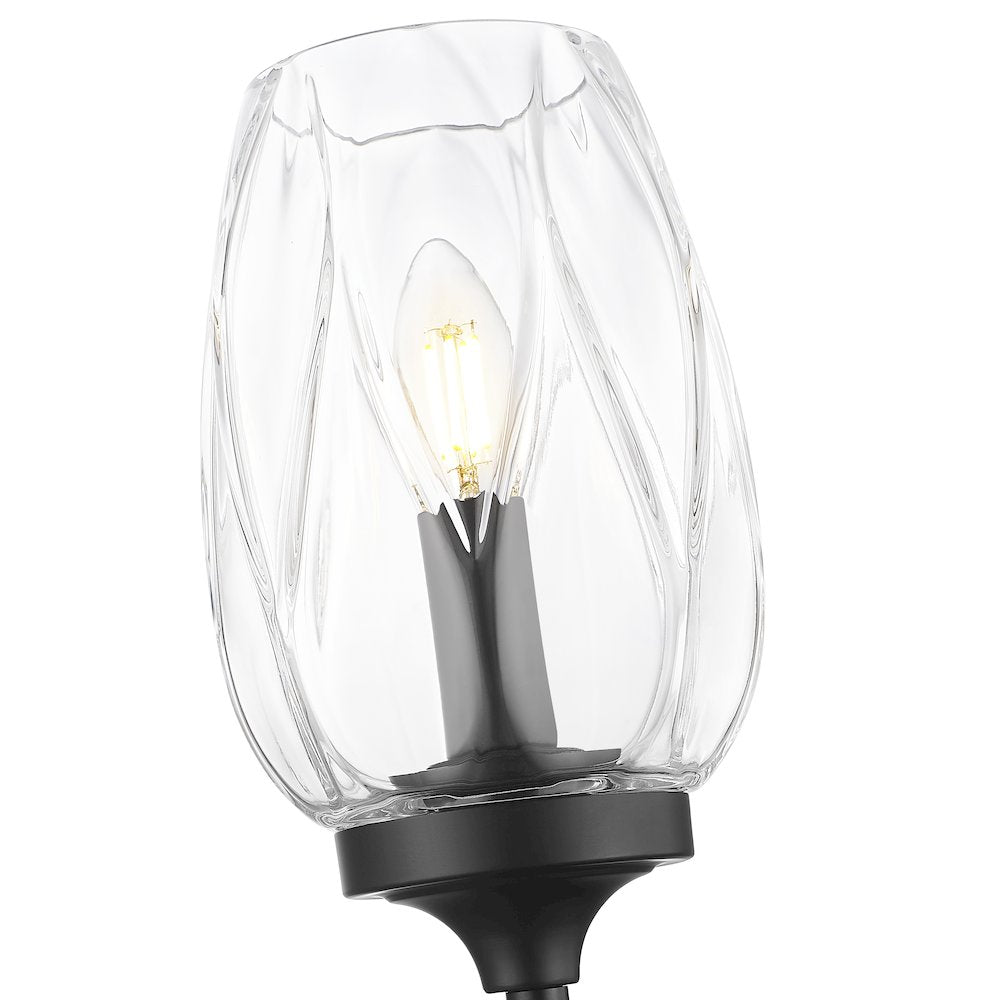 Z-Lite 1 Light Wall Sconce, Matte Black