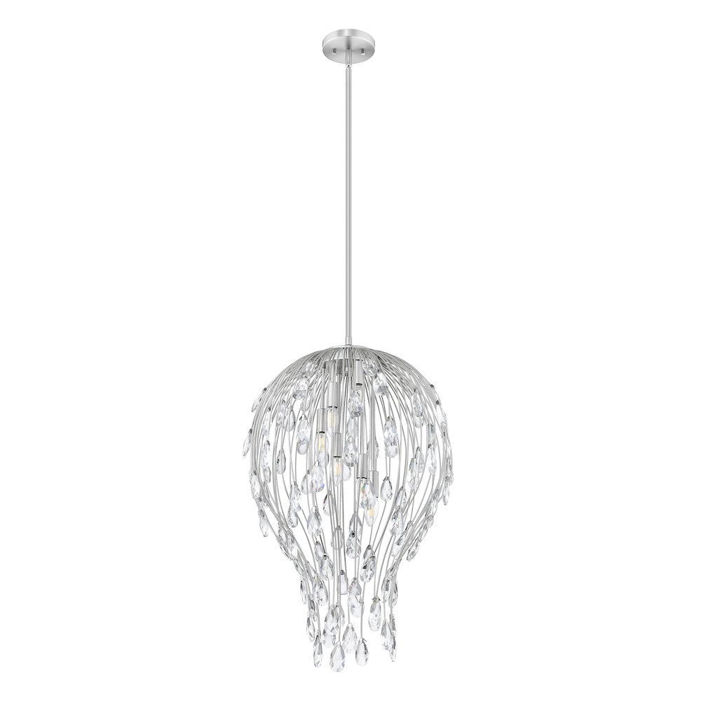 Z-Lite 6 Light Pendant, Brushed Nickel