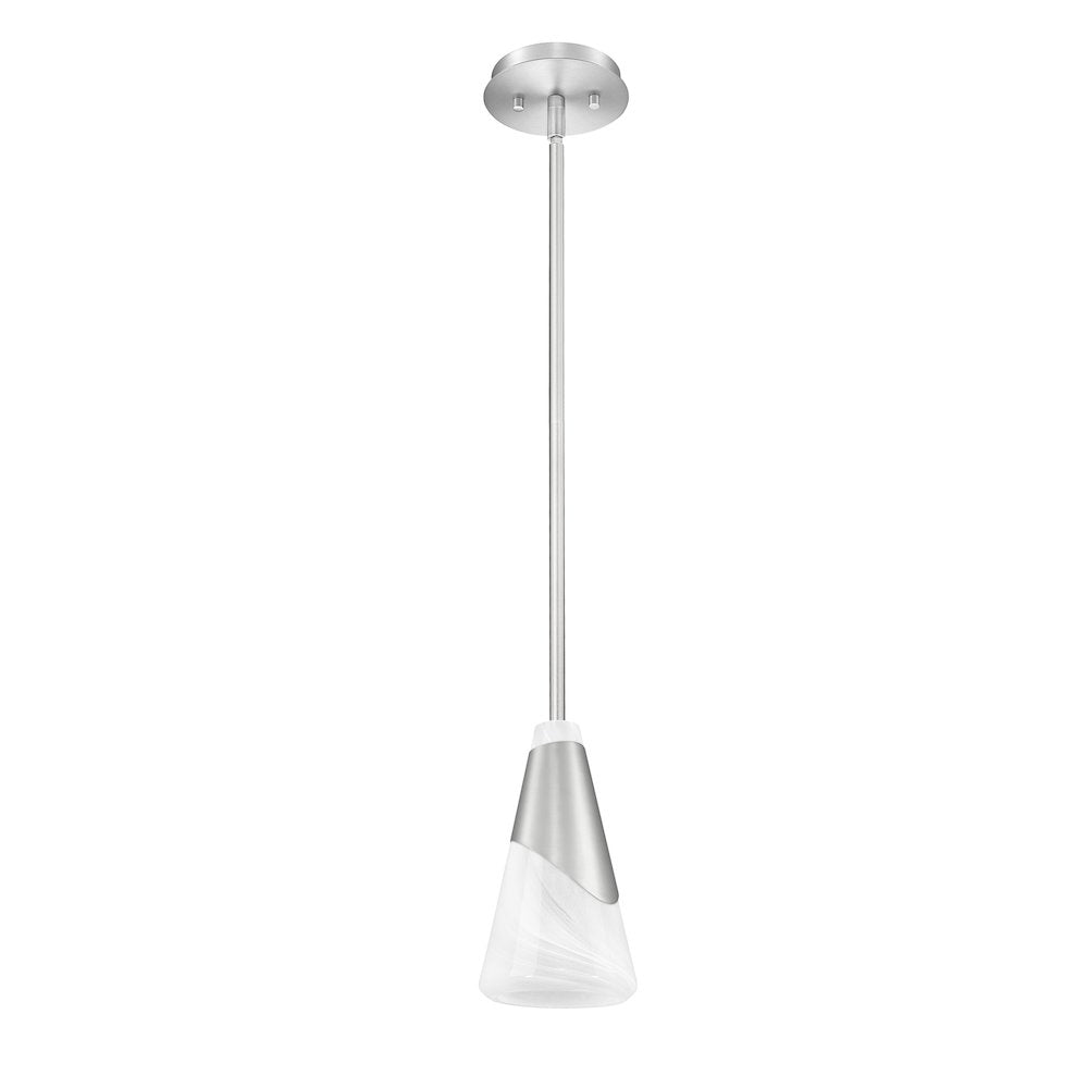 Z-Lite Aimie 1 Light Pendant, Brushed Nickel