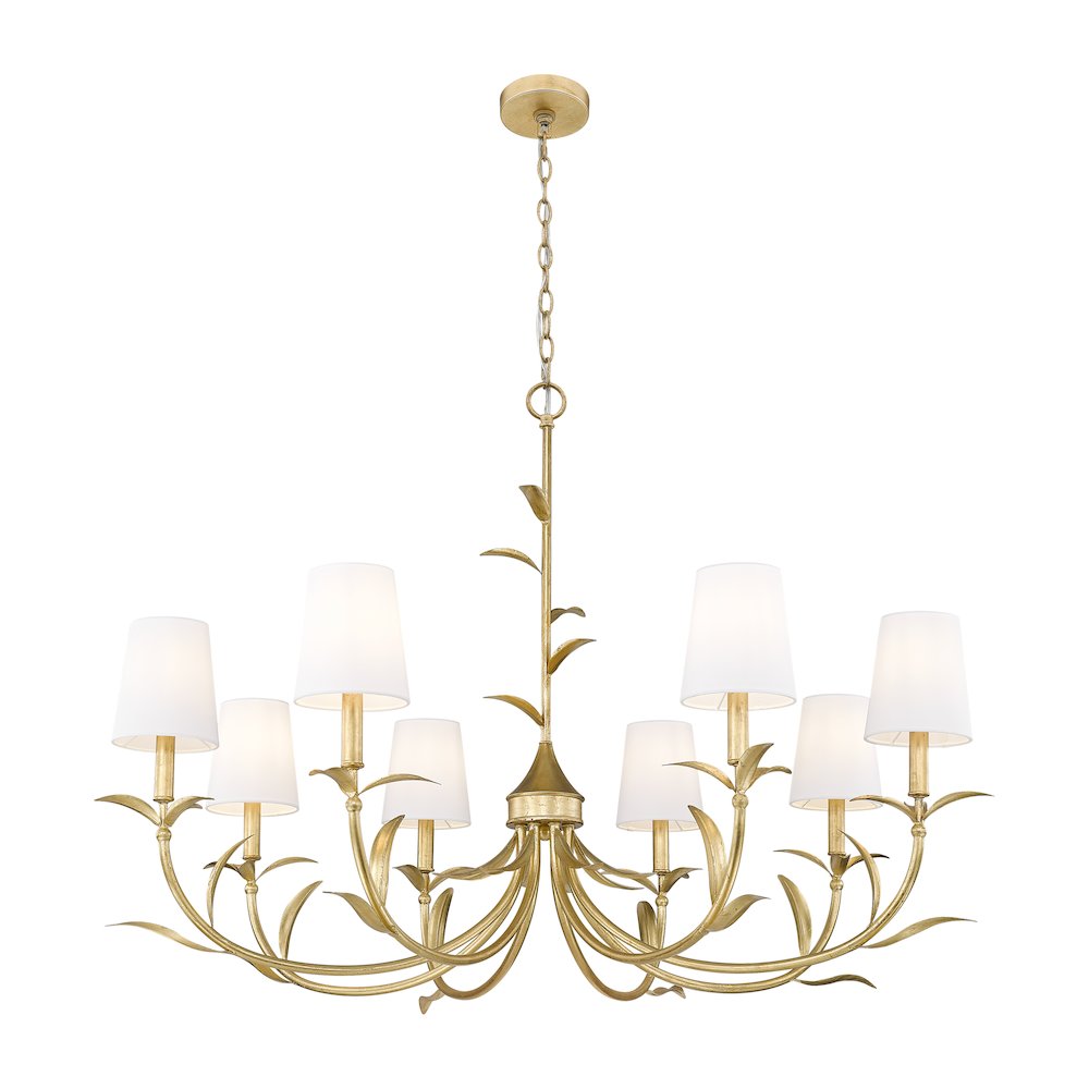 Z-Lite 8 Light Chandelier, Gold Leaf