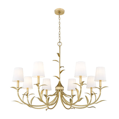 Z-Lite 8 Light Chandelier, Gold Leaf
