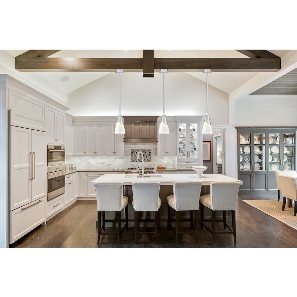 Z-Lite Aimie 1 Light Pendant, Brushed Nickel