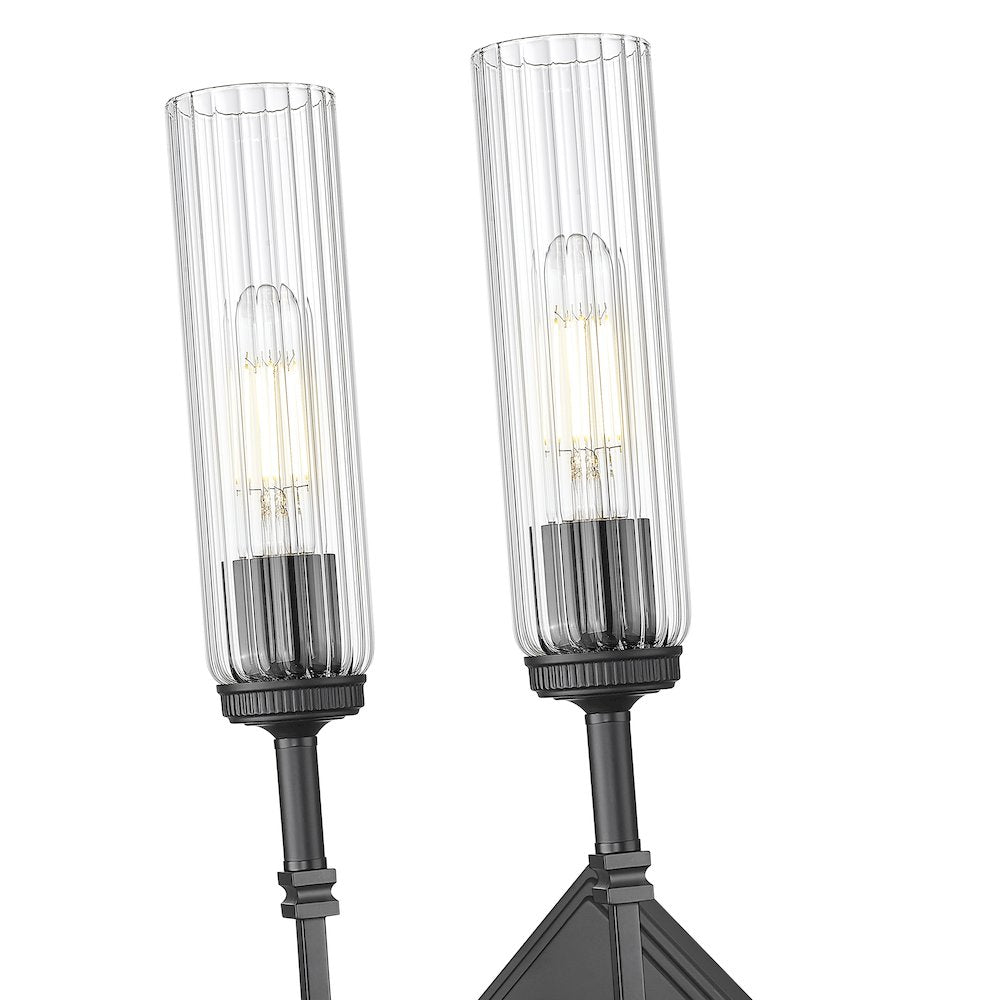 Z-Lite 2 Light Wall Sconce, Matte Black