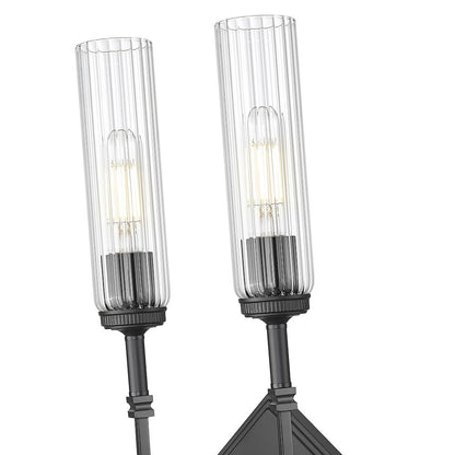 Z-Lite 2 Light Wall Sconce, Matte Black