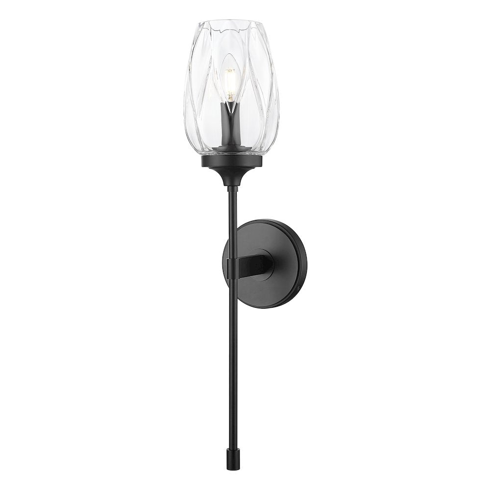 Z-Lite 1 Light Wall Sconce, Matte Black