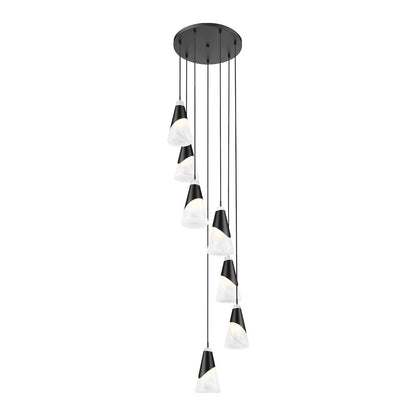 Z-Lite Aimie 7 Light Chandelier, Matte Black